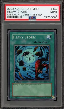 Yu-Gi-Oh! Heavy Storm Metal Raiders 1st Edition Super Rare MRD-142 PSA 9 Mint - Image 1