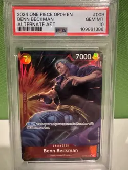 Benn Beckman OP09-009 Alt Art Emperors in the New World One Piece English PSA 10 - Image 3