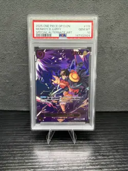 ONE PIECE OP13 CARRYING ON HIS WILL OP09-119 MONKEY D. LUFFY PSA 10 SP ALT ART - Image 1