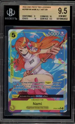 One Piece CCG Nami Two Legends Alternate Art OP08-106 BGS 9.5 - Image 1