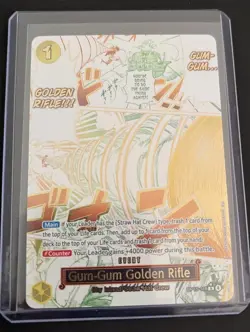 One piece OP-15 Gum-Gum Golden Rifle Alternate Art - Adventure On Kami’s Island - Image 1