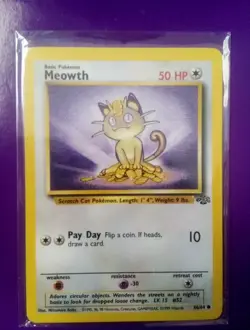 Pokemon Meowth 56/64 Common Jungle Card - Image 1