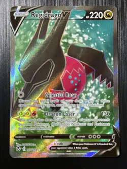 Regidrago V 183/195 Silver Tempest Full Art Rare Pokemon Card Near Mint - Image 1