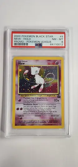 PSA 8 Pokemon: Mew Holo Promo Pokemon League Card #9 - Image 1