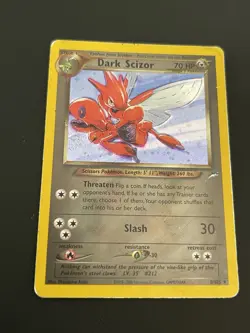 The Pokemon Company 2000 Pokemon Neo Destiny Dark Scizor 9/105 Holo Rare 70 HP - Image 1