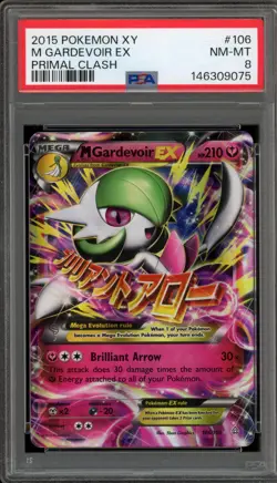 Pokemon M Gardevoir EX XY Primal Clash Holo Ultra Rare #106 PSA 8 - Image 1