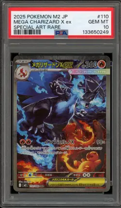 Pokemon Mega Charizard X ex Inferno X Japanese Special Art Rare #110 PSA 10 - Image 1