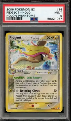Pokemon Pidgeot EX Holon Phantoms Holo Rare #14 PSA 9 Mint - Image 1