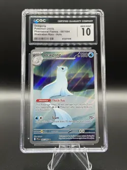 Pokemon Dewgong Phantasmal Flames 097/094 Illustration Rare Holo CGC 10 - Image 1