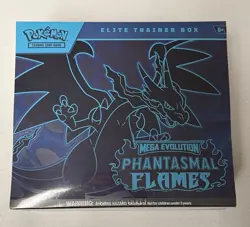 Pokemon TCG Mega Evolution Phantasmal Flames Elite Trainer Box ETB New Sealed - Image 1