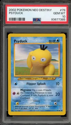 Pokemon Psyduck Neo Destiny Unlimited #79 PSA 10 Gem Mint - Image 1