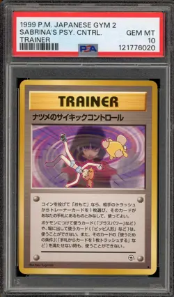 Pokemon Sabrina's Psychic Control Gym 2 Japanese PSA 10 Gem Mint - Image 1