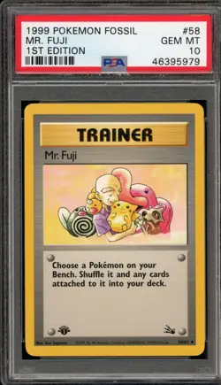 Pokemon Mr. Fuji Fossil 1st Edition #58 PSA 10 Gem Mint - Image 1
