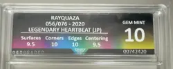 Pokemon Tcg Rayquaza 56/76 Legendary Heartbeat Get graded gem mint 10 - Image 3