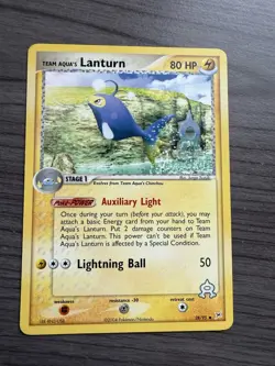 Pokemon TCG Team Aqua’s Lanturn 28/95 Team Aqua And Team Magma LP - Image 1