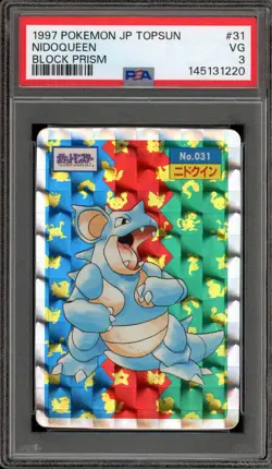 Pokemon Topsun Nidoqueen Japanese Block Prism #031 PSA 3 - Image 1