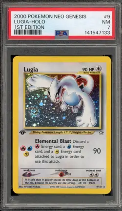 Pokemon Lugia Neo Genesis 1st Edition Holo Rare #9 PSA 7 - Image 1