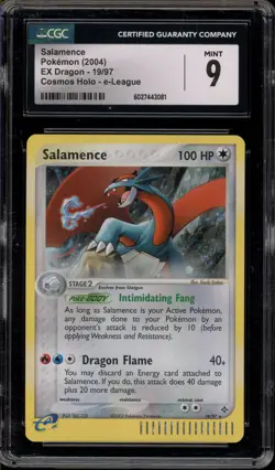 Pokemon Salamence e-League EX Dragon Cosmos Holo Rare #19 CGC 9 Mint - Image 1