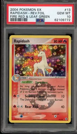 Pokemon Rapidash EX Fire Red & Leaf Green Reverse Holo Rare #13 PSA 10 Gem Mint - Image 1