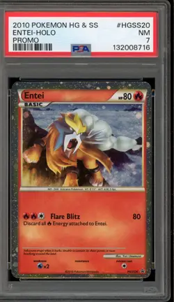 Pokemon Entei HeartGold & SoulSilver Holo Promo HGSS20 PSA 7 - Image 1