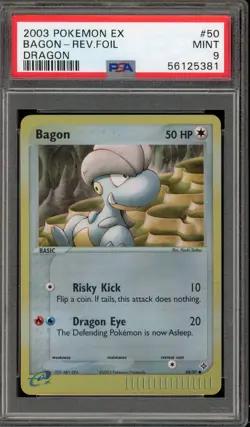 Pokemon Bagon EX Dragon Reverse Holo #50 PSA 9 Mint - Image 1