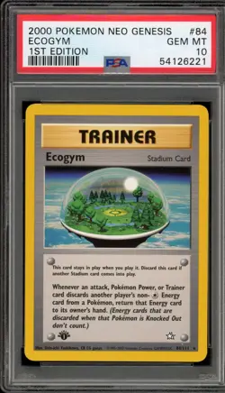 Pokemon Ecogym Neo Genesis 1st Edition Rare #84 PSA 10 Gem Mint - Image 1
