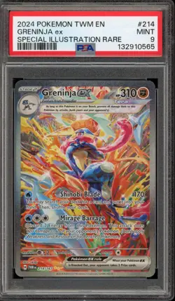 Pokemon Greninja ex Twilight Masquerade Special Illustration Rare #214 PSA 9 - Image 1