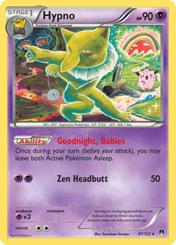 HYPNO 51/122 R BREAKPOINT POKEMON LP KOMIYA - Image 4