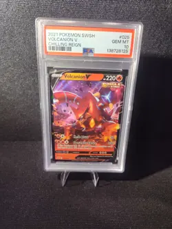 Volcanion V 025/198 PSA 10 Chilling Reign Pokemon TCG - Image 2