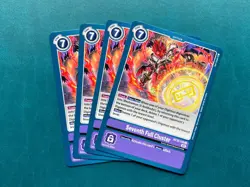Seventh Full Cluster BT12-110 Playset Across Time Digimon Card Game x4 - Image 1