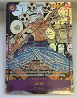 One Piece TCG Enel OP15-118 SEC MANGA Rare Alt Art Adventure on Kami's Island🔥 - Image 1
