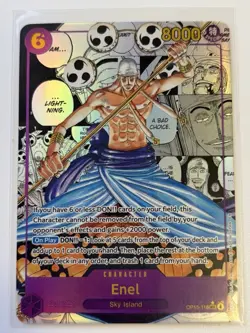 One Piece TCG Enel OP15-118 SEC MANGA Rare Alt Art Adventure on Kami's Island🔥 - Image 2