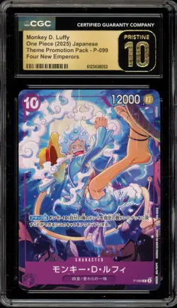 One Piece CCG Monkey.D.Luffy Four New Emperors Theme JPN P-099 CGC 10 Pristine - Image 1