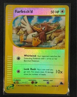 Pokemon Card- Farfetch'd -Skyridge-Reverse Holo-55/144-Rare-ENG-Good - Image 1