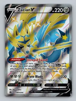 Zacian V (Shiny) - SWSH292 Promo SWSH: Sword & Shield Promo Cards NM Pokemon - Image 1