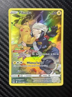 Pokemon Card Pikachu Lost Origin TG05 Full Art Rare Sleepychu - Image 1