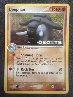 Donphan 30/107 Uncommon Holo EX Deoxys Stamped Pokemon Card NM - Image 1