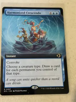 mtg borderless Harmonized Crescendo, Lorwyn Eclipsed, unplayed - Image 1