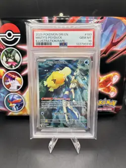 Pokemon Misty's Psyduck 193/182 Destined Rivals Illustration Rare Holo PSA 10 - Image 1