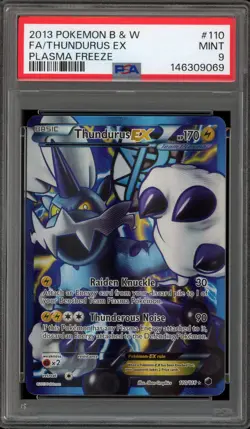 Pokemon Thundurus EX Plasma Freeze Full Art #110 PSA 9 Mint - Image 1