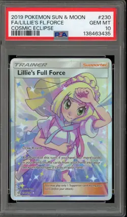 Pokemon Lillie's Full Force Cosmic Eclipse Full Art #230 PSA 10 Gem Mint - Image 1
