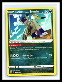 ✨ Pokemon 2022 TCG: Radiant Hisuian Sneasler # 123/196 Holo Rare - Lost Origin - Image 1