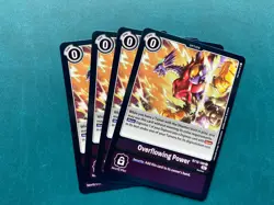 Overflowing Power BT12-109 Playset Across Time Digimon Card Game x4 - Image 1