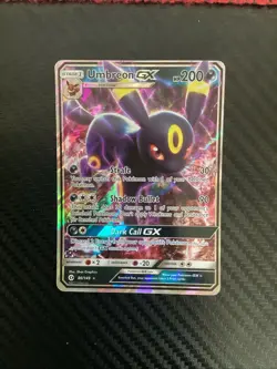 Pokemon TCG Umbreon GX 80/149 Sun & Moon Base Set Holo Near Mint - Image 1