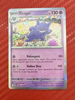 Gengar 094/165 Scarlet & Violet 151 Holo Pokemon TCG Rare LP - Image 1