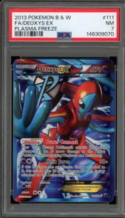 Pokemon Deoxys EX Plasma Freeze Full Art #111 PSA 7 - Image 1