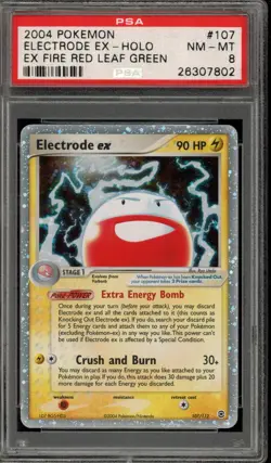 Pokemon Electrode ex EX Fire Red & Leaf Green Holo Ultra Rare #107 PSA 8 - Image 1