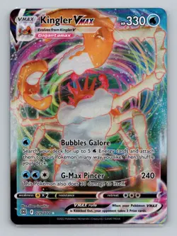 Kingler VMAX 029/172 Ultra Rare SWSH09: Brilliant Stars NM Pokemon - Image 1