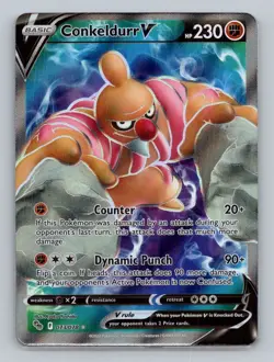 Conkeldurr V (Full Art) 073/078 Ultra Rare Pokemon GO NM Pokemon - Image 1