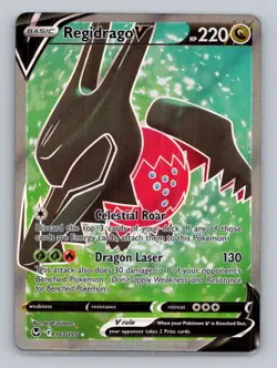 Regidrago V (Full Art) 183/195 Ultra Rare SWSH12: Silver Tempest NM Pokemon - Image 1